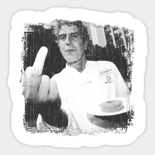 Anthony Bourdain Middle Finger vintage Sticker